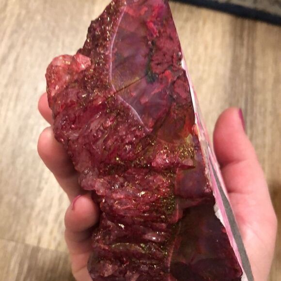 Burgundy Geode Tea light Votive Candle Holder - Picture 3 of 5